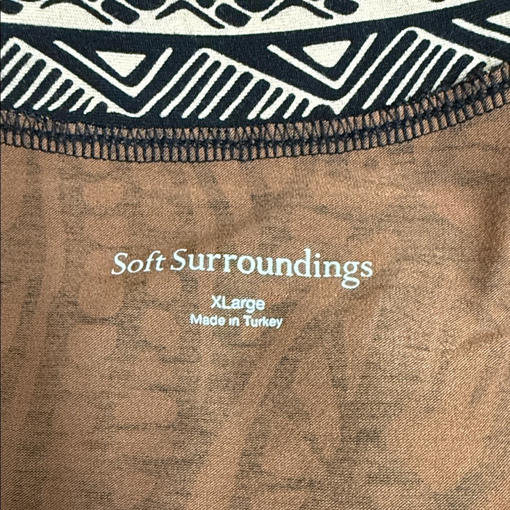 Soft Surroundings Sleeveless Maxi Dress - Black and Tan - Picture 5 of 8